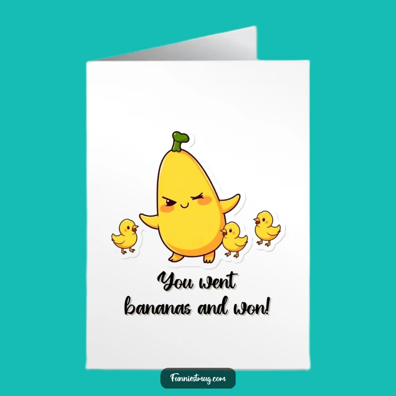 Free Printable Banana Chicken Congrats Card - Fun Downloadable Gift