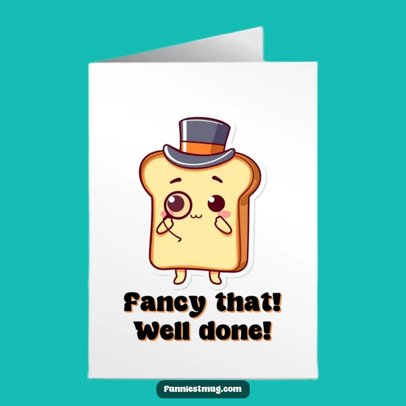 Free Printable Congrats Card: Elegant Toast Kawaii Bowing Success