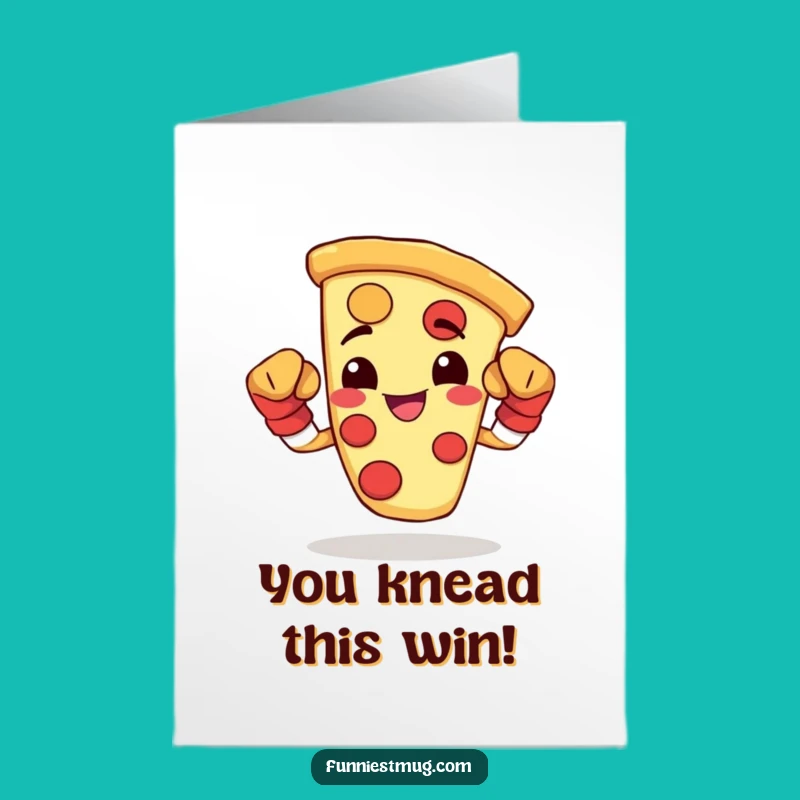 Free Printable Congrats Card: Pizza Boxer Victory, Funny Downloadable Gift