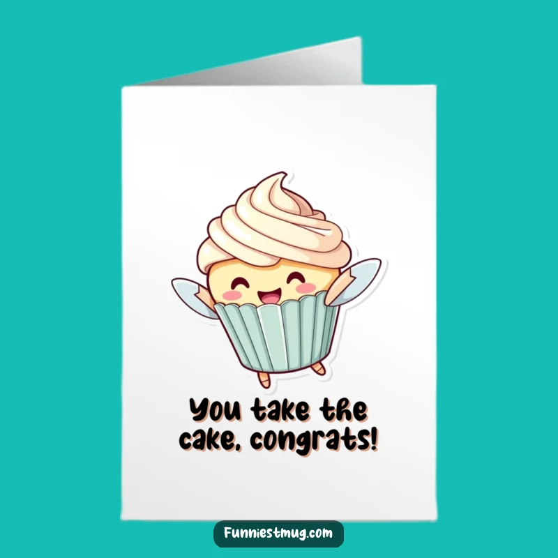 Free Printable Funny Cupcake Congrats Card - Sweet Flight Downloadable Celebration