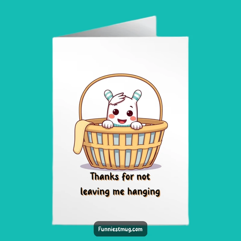 Free Printable Thank You Card: Cheeky Sock Puppet Expresses Gratitude Hilariously