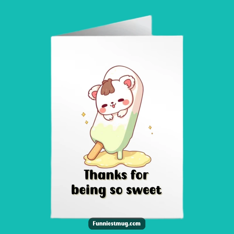 Free Printable Thank You Card: Chocolate Slip Cute Animal, Funny Gift