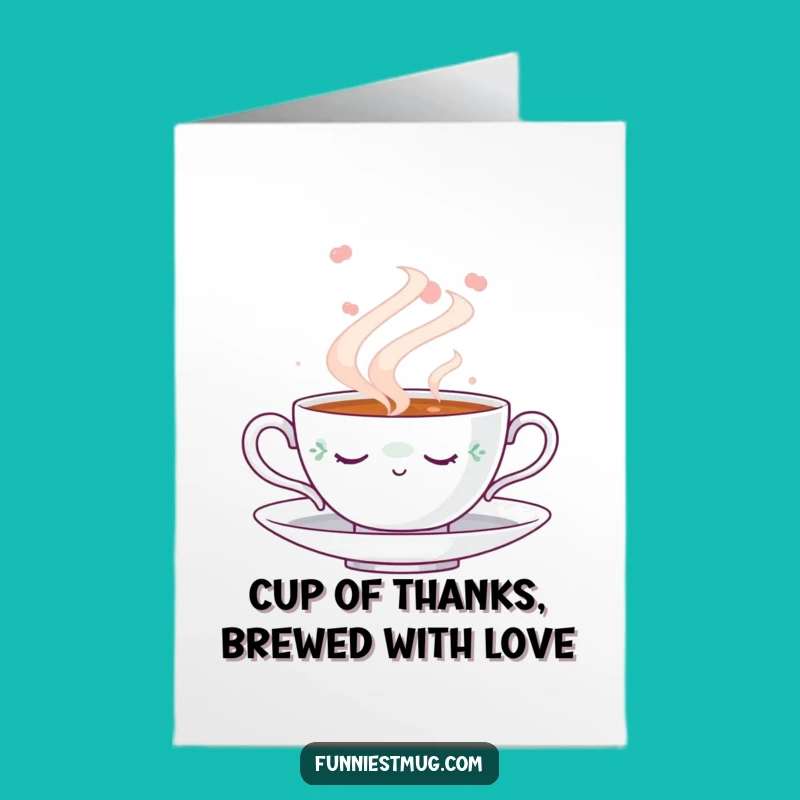 Free Printable Thank You Card: Napping Teacup, Dreamy Steam, Funny Downloadable Gift