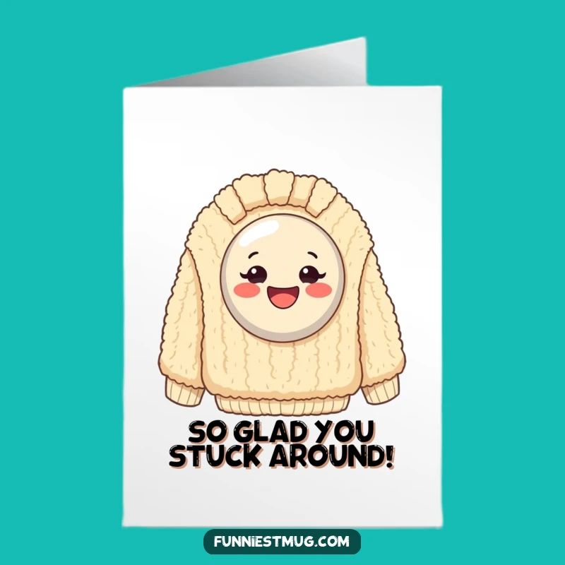 Free Printable Thank You Card: Button Sweater Gratitude - Funny Downloadable Gift!