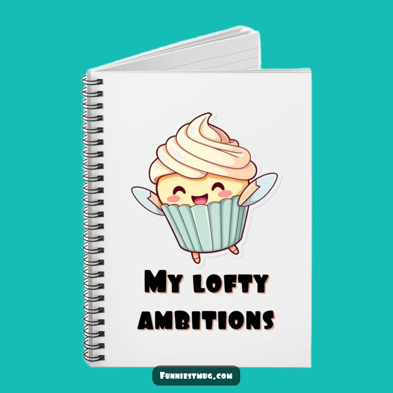 Funny Flying Cupcake Notebook: Jot Down Ideas with Sweet and Comical Inspiration