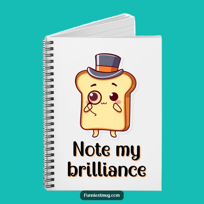 Funny Kawaii Toast Notebook - Journal Your Dapper Thoughts