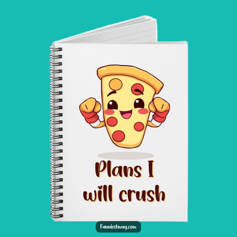 Funny Pizza Boxer Notebook - Happy Journal for Strong Ideas, Great Gift