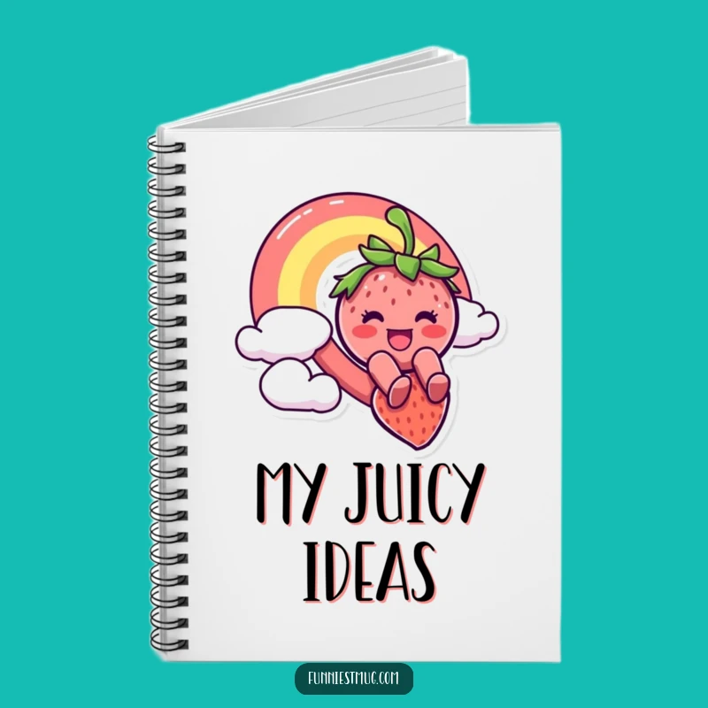 Funny Strawberry Rainbow Slide Notebook - Jot Down Ideas with Fun!