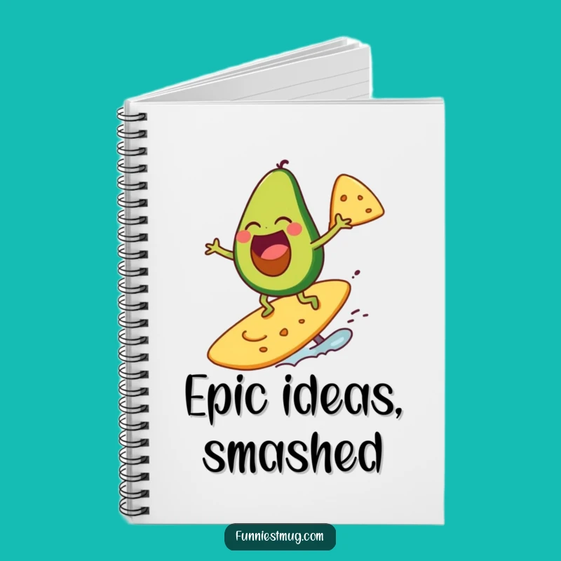 Funny Surfing Avocado Notebook: Ride Your Ideas, Creative Funny Gift