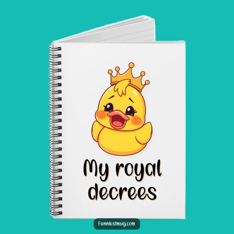 Funny Rubber Ducky Crown Notebook: Shocked Joy Journal, Creative Gift