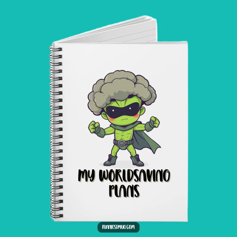 Funny Broccoli Superhero Notebook: Jot Down Heroic Ideas with Veggie Flair