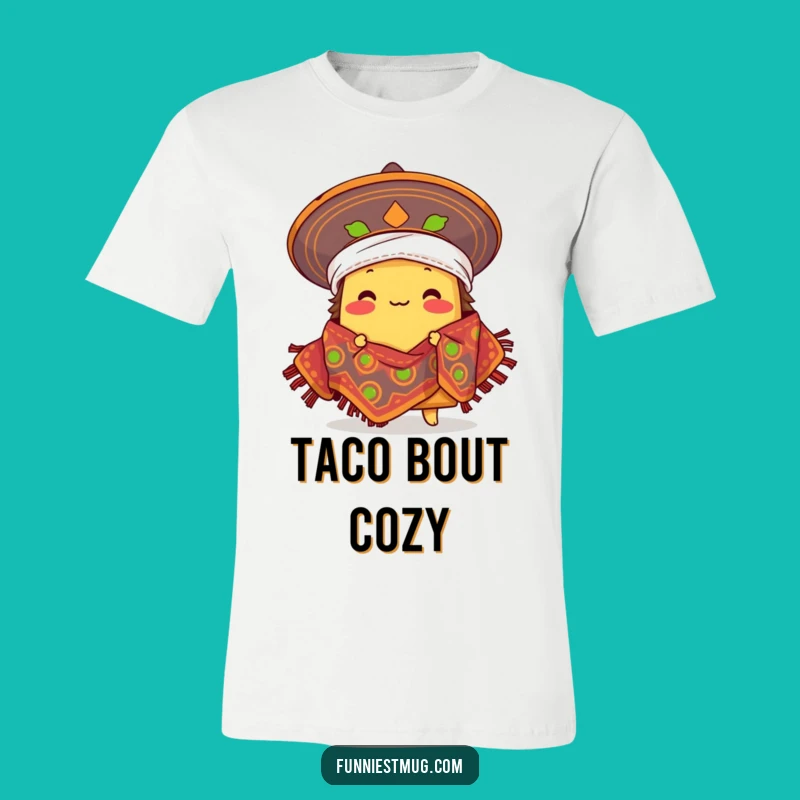 Funny Taco Sombrero Blanket T-Shirt: Comical Taco Fiesta Tee