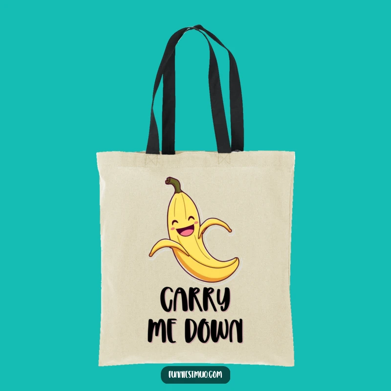 Funny Banana Peel Slip Tote Bag: Exaggerated Flair Carry-All, Fun Gift
