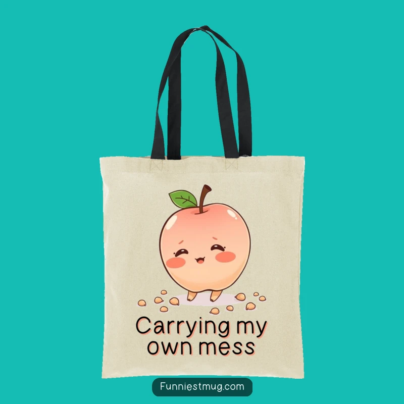 Funny Tripping Apple Tote Bag: Carry Your Fruitful Mishaps
