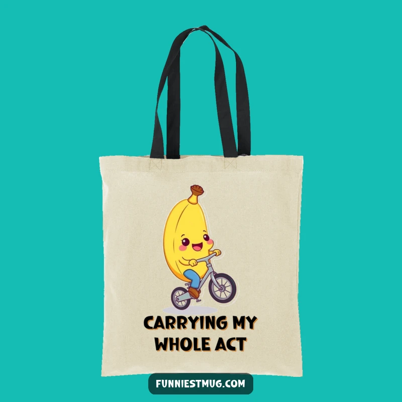 Funny Banana Unicycle Tote Bag: Carry Your Essentials With Hilarious Style!