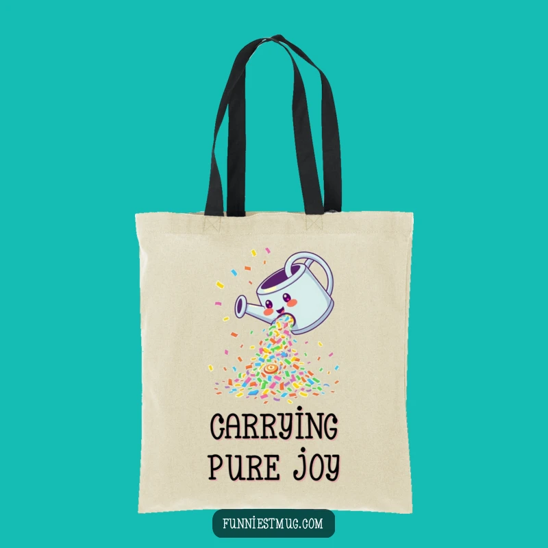 Funny Confetti Watering Can Tote Bag: Carry Your Party with This Humorous Bag