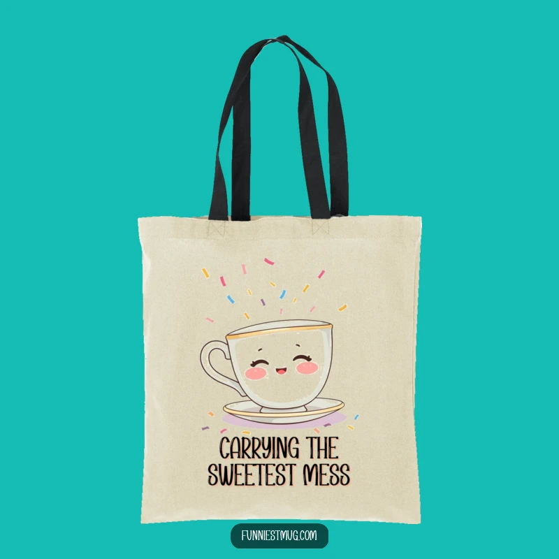 Funny Teacup Sprinkle Escape Tote Bag - Carry Your Sweetness!