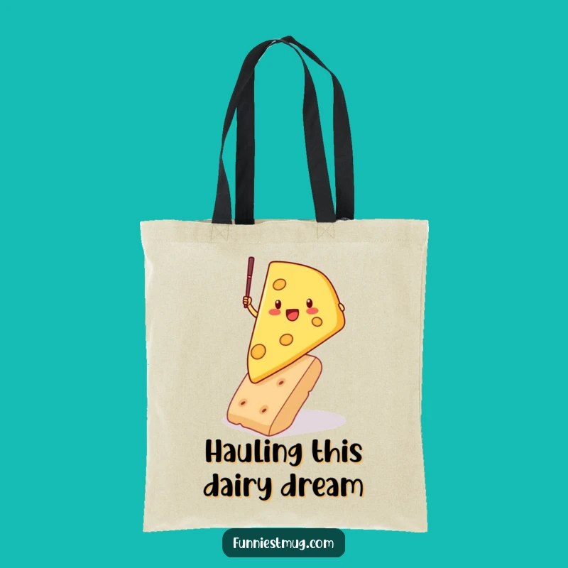 Funny Cheese Pole Vault Tote Bag - Spacious and Hilarious Carry-All