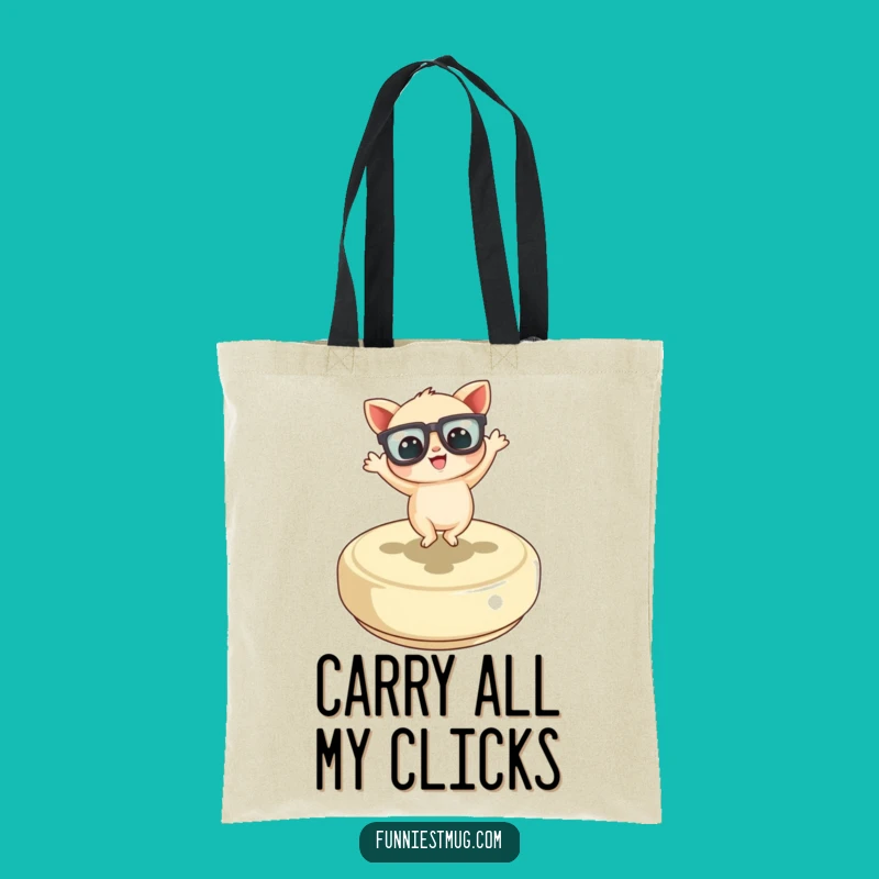 Funny Dancing Button Creature Tote Bag: Carry Your Joy Hilariously